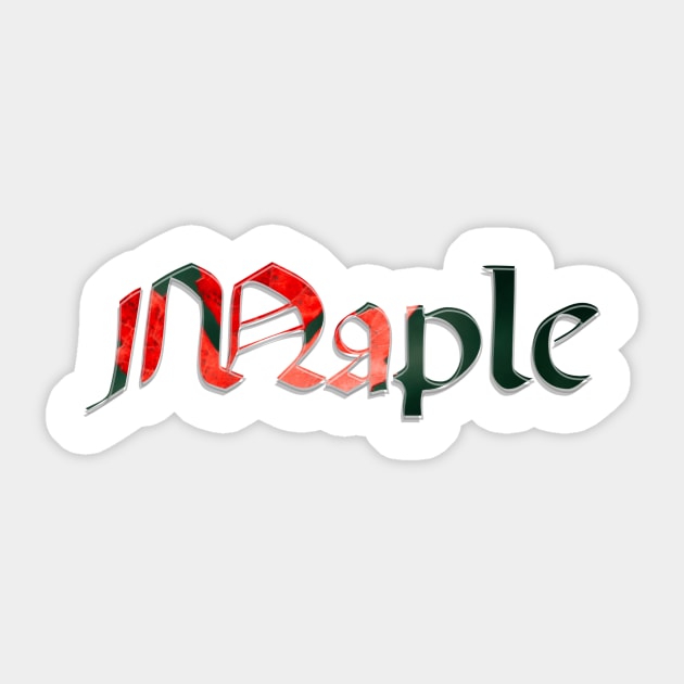 Maple Sticker by afternoontees